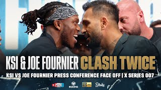 KSI CLASHES TWICE with Joe Fournier during press conference face off  X Series 007 [upl. by Dorren679]