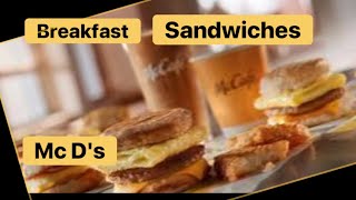 McCafe breakfast sandwiches [upl. by Eleirbag455]