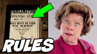 ALL of Umbridges RULES at Hogwarts  Harry Potter Explained [upl. by Enelie718]