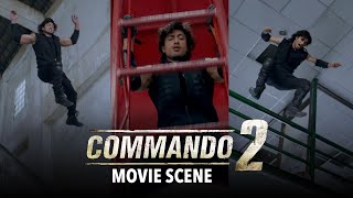 Vidyut Jammwals Solid Fighting Scene  Commando 2  Movie Scene [upl. by Leunammi]