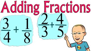 Adding Fractions with Unlike Denominators  Add Fraction Maths [upl. by Birck]