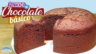 Bizcocho de chocolate básico  Jugoso esponjoso y delicioso  Recetas paso a paso tutorial [upl. by Alak586]