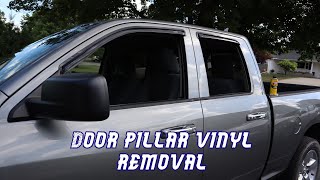 Removing the door pillar vinyl wrap from your Ram truck [upl. by Ennaegroeg930]