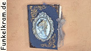 JunkJournal Cameo Blue Flipthrough [upl. by Ingrim714]