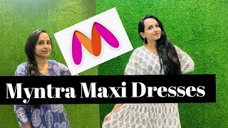 Myntra Maxi Dresses 👗👗  Review❤️❤️❤️  myntra myntramaxidress shopping dress trending [upl. by Razaile]