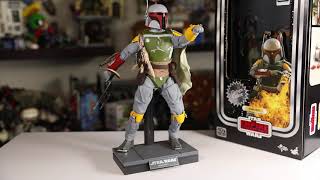 Hot Toys Sideshow Collectibles Empire Strikes Back Boba Fett with Vintage Colors Unboxing [upl. by Aleakcim]