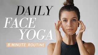 Daily Face Yoga  Face Sculpting Massage for every day  8 Min to Radiant Skin amp Natural Glow [upl. by Eisenhart]