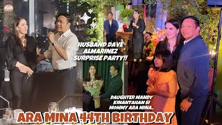 ARA MINA 44TH BIRTHDAY SURPRISE PARTY NI DAVE ALMARINEZ ❤️ KINANTAHAN PA NI DAVE SI ARA SWEET [upl. by Nalek]