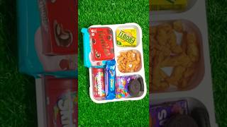 Oreo Biscuits Nutties Perk Gems Chocolate Skittles Candy KurKure amp Frooti Lunch box ideas 🥰 😋 [upl. by Antin]