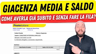 GIACENZA MEDIA Poste 2024 come ottenerla subito e senza fare file [upl. by Lellih]