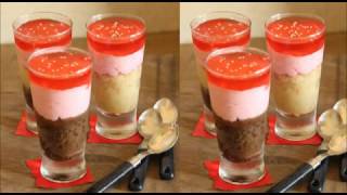 Jello Parfaits Recipe  Jelly and Cake Easy Party Dessert [upl. by Naginnarb]