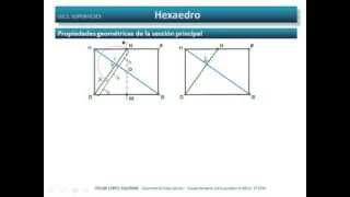 Poliedros regulares Hexaedro Sección principal [upl. by Middle]