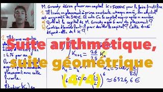 Suite arithmétique suite géométrique 44 [upl. by Mycah]