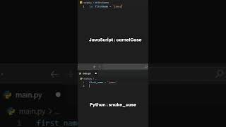 Variable Naming Conventions for JavaScript and Python shorts [upl. by Evante]