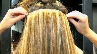 How to apply clip in hair extensions  IampK Quick length Piece HD [upl. by Walley756]