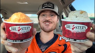 Bruster’s Pumpkin Pie Pumpkin Cheesecake Pecan Butterscotch and Cinnamon Ice Cream Review [upl. by Airrehs]