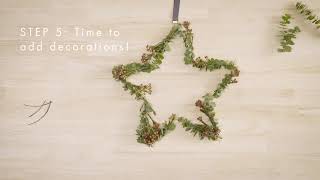 How To Decorate Your Christmas Star Wreath [upl. by Riabuz]