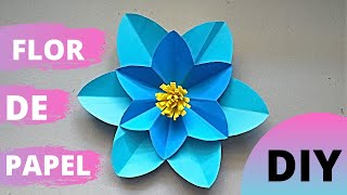 COMO HACER FLOR DE PAPEL GIGANTE FÁCIL Y RÁPIDO  HOW TO MAKE FLOWER PAPER FLOWER EASY AND FAST [upl. by Bonner]