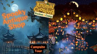 Spooky Antique Shop👻⚱️⚰️🪦🎃Campsite Tour🏕Animal Crossing Pocket Camp [upl. by Esylle]