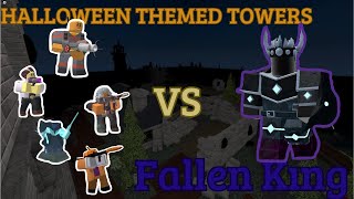 Only Halloween Themed Towers VS Fallen Mode  Tower Defense Simulator [upl. by Grove]