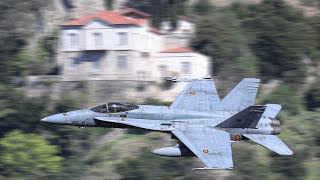 FIGHTER JETS FLYING LOW IN THE GREEK MACH LOOP 4K [upl. by Holland]