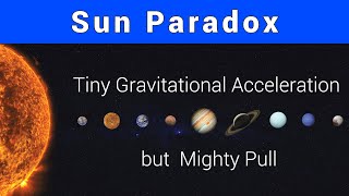 Sun Paradox Tiny Gravitational Acceleration but Mighty Pull [upl. by Ahseinar140]