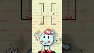 How to write Letter H I Letter Tracing alphabet H for Kids I Cartoon animation kidslearning kids [upl. by Winthorpe98]