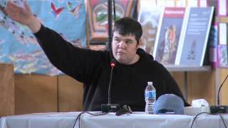 William Housty Addresses NEB on Heiltsuk Culture Threat of Oil Spill [upl. by Anitsirk739]