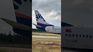 Taxi to gate SUNEXPRESS 737 from Bodrum 🇹🇷 departure airport planespotting shorts landing [upl. by Ttsepmet]