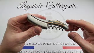 Laguiole Sommelier Corkscrew Brown Colorwave  Laguiole UK [upl. by Gil]