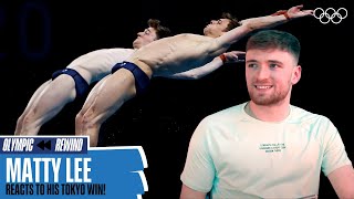 Matty Lee reacts to his Tokyo 2020 gold medal performance alongside Tom Daley [upl. by Sylera300]