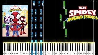 Spidey and his Amazing Friends Theme Piano Tutorial [upl. by Ranitta]