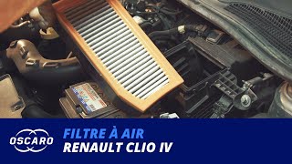 Changer le filtre à air sur Renault Clio IV  Tutoriels Oscaro [upl. by Menendez]