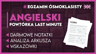 POWTÓRKA Z ANGIELSKIEGO ✨ To MUSISZ WIEDZIEĆ przed egzaminem ✅️  Egzamin Ósmoklasisty 2025 [upl. by Chandal]