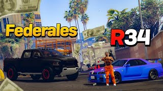 Usamos Un R34 Alterado Para Robar 40M A Los Federales Gta Rp [upl. by Averyl930]