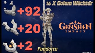 Genshin Impact Fundorte 16X Golem Wächter Verwitterter  Zersplitterter  Schwelender Schwertgriff [upl. by Eisseb]