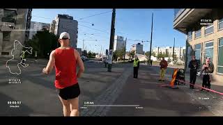 Helsinki Half Marathon 2023 on chest telemetry overlay sport camera [upl. by Ijnek310]