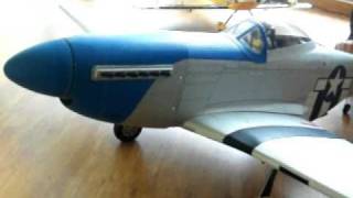 Hangar 9 Blue Nose P51 Mustang with Sound [upl. by Millham230]