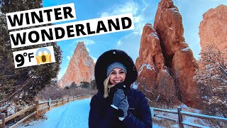 VISITING GARDEN OF THE GODS IN WINTER  Colorado Springs CO [upl. by Joli]