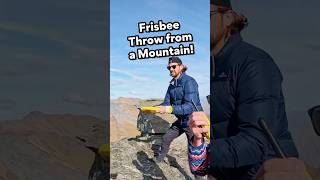 Frisbee Throw from a Mountain 😱 hammadhassan dangerous viralvideo mountainlovers [upl. by Xad]