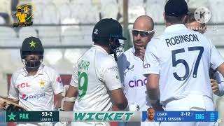 Azhar Ali Batting vs England 3rd Test Match Today  Azhar Ali out In Jack Leach  Azhar Last Test [upl. by Sommer403]