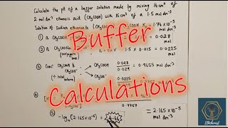 Buffer Calculations  Weak Acid  Salt Buffers  ALevel Chemistry [upl. by Mareah]