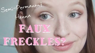 Semi Permanent Faux Freckles ♥ Henna Freckles Tutorial [upl. by Odnomor706]