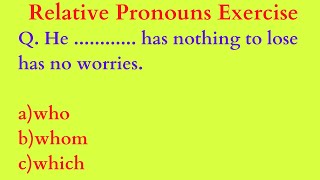 Relative Pronouns Exercise2 English Grammar [upl. by Seys517]