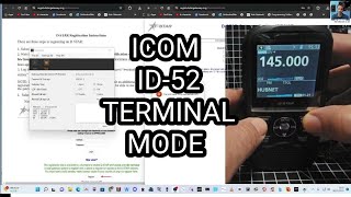 ICOM ID52 TERMINAL MODE [upl. by Leid]