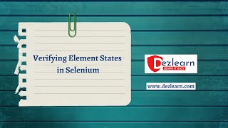 How to verify Element Displayed Visible Enabled Existpresent in Selenium [upl. by Deeyn]