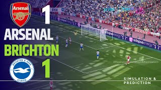 Arsenal 11 Brighton  Premier League 2425  SimulationRecreation eFootball [upl. by Ahsiyt]