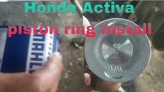 Honda Activa scooty piston rings fitting [upl. by Enayd311]