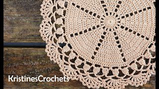 How To Crochet Easy Round Doily Placemat [upl. by Aihsem427]