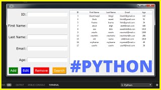 Python Project Tutorial  How To Insert Update Delete Search And Display Data In TreeView With Code [upl. by Branen]